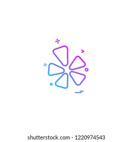 Yelp icon design vector 