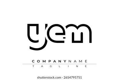 YEM abstract letter design. Modern Business Logo Design With Abstract Typography and Contemporary Style