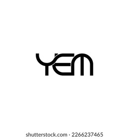 yem initial letter monogram logo design