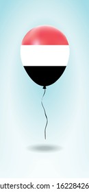 Yemen balloon with flag.Ballon in the Country National Colors. Country Flag Rubber Balloon. Vector Illustration.