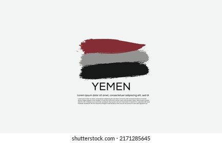 Yemen Brushes Flag vector design