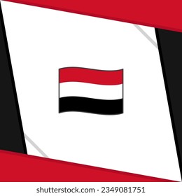 Jemen Flag Abstrakte Hintergrunddesign-Vorlage. Yemen Independence Day Banner Social Media Post. Unabhängigkeitstag im Jemen