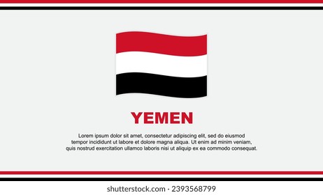 Yemen Flag Abstract Background Design Template. Yemen Independence Day Banner Social Media Vector Illustration. Yemen Design