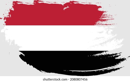 Yemen flag in grunge style