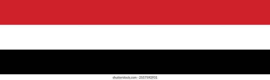 Yemen flag long banner digital vector illustration