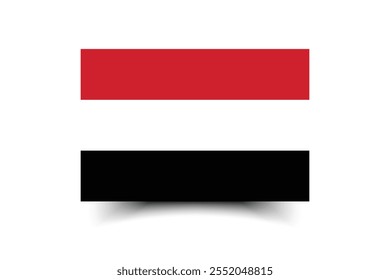 Iêmen bandeira cores oficiais e proporção digital vetor ilustração