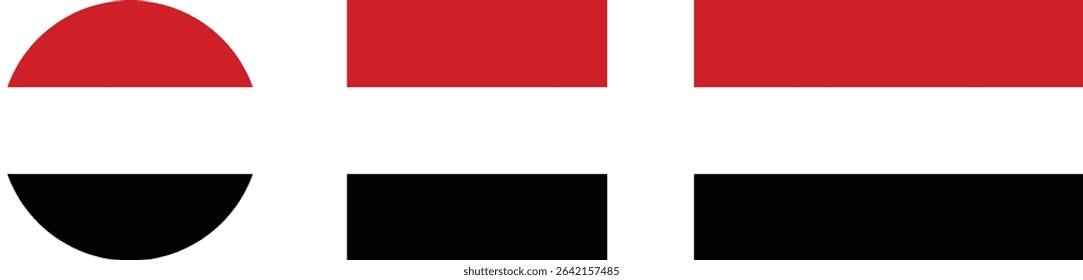 
Yemen flag PNG vector. Yemen square and round icon isolated on transparent PNG background. Yemen flag icon.