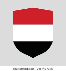 Bandera de Yemen en forma de escudo