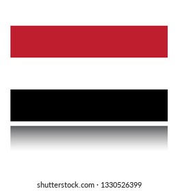 Yemen flag. Simple vector Yemen flag
