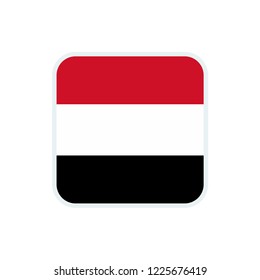 Yemen flag. Yemen square flag.