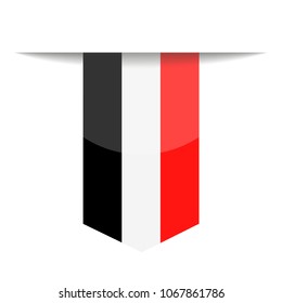 Yemen Flag Vector Bookmark Icon - Illustration