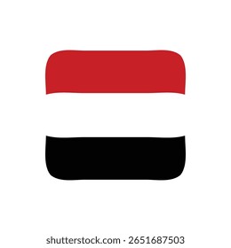 Yemen Flag vector design and illustration , National Flag of Yemen