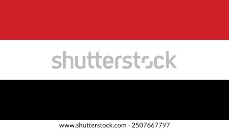 Yemen Flag vector design and illustration , National Flag of Yemen 