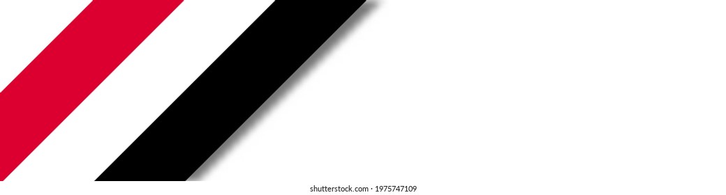 Yemen flag. Vector illustration. Background