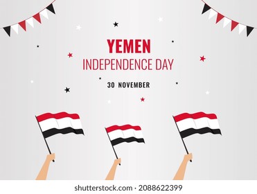 Yemen Independence day background banner poster national celebration.