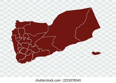 Yemen Map burnt brown Color on White Background quality files Color (701205) png