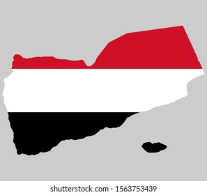 Yemen map flag vector illustration Eps 10