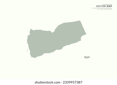 Yemen map of green vector modern.