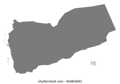 Yemen Map grey