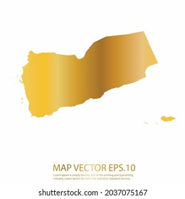 Yemen map High Detailed on white background. gold gradient color. Abstract design vector illustration eps 10