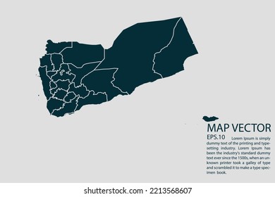 Yemen map High Detailed on white background. Abstract design vector illustration eps 10