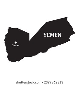 Yemen map icon vector illustration logo design