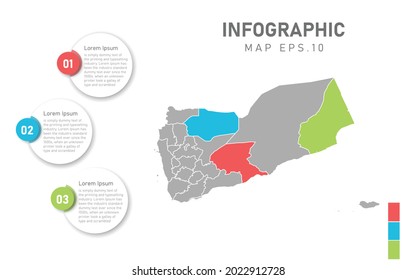 Yemen map infographic. Global business marketing concept. World transportation infographics data.