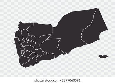 Yemen Map iron Color on White Background quality files Png