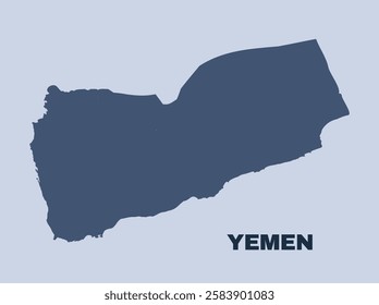 Yemen map simple flat vector