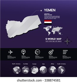 Yemen Map vector