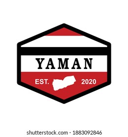 Vector de mapa de Yemen, logotipo de Asia