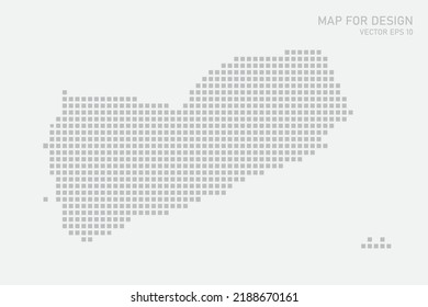 Yemen Map - World map International vector template with grey pixel, grid, grunge, halftone style isolated on white background for education, infographic, design - Vector illustration eps 10