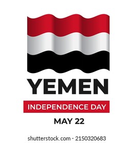 Yemen National Unity Day typography poster. National holiday celebration on May 22. Vector template for banner, flyer, greeting card, etc. svg