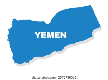 Yemen simple flat vector illustration map