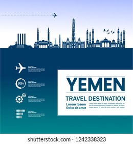 Yemen Travel destination vector.