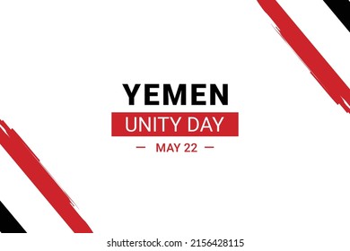 Yemen Unity Day. Vector Illustration. The illustration is suitable for banners, flyers, stickers, cards, etc. svg
