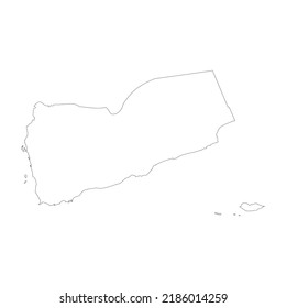 Yemen Vector Country Map Outline