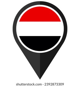 yemen en el paquete de iconos de puntos de ubicación de bandera mundial
