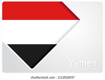 Yemeni flag design background layout. Vector illustration.