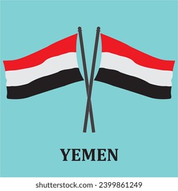 Yemeni flag icon vector illustration simple design