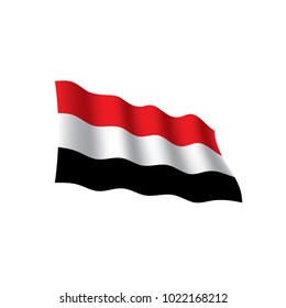 Yemeni flag, vector illustration