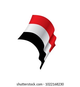 Yemeni flag, vector illustration