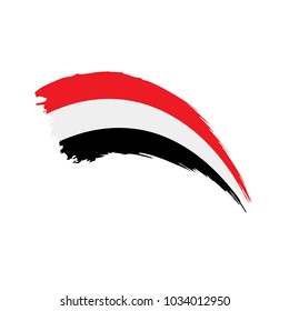 Yemeni flag, vector illustration