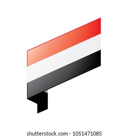 Yemeni flag, vector illustration