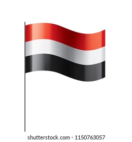 Yemeni flag, vector illustration