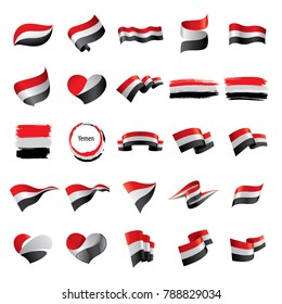 Yemeni flag, vector illustration