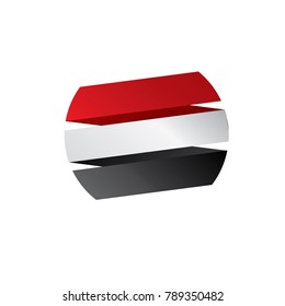 Yemeni flag, vector illustration