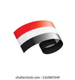 Yemeni flag, vector illustration on a white background.