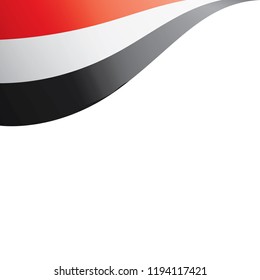 Yemeni flag, vector illustration on a white background.
