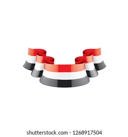 Yemeni flag, vector illustration on a white background.